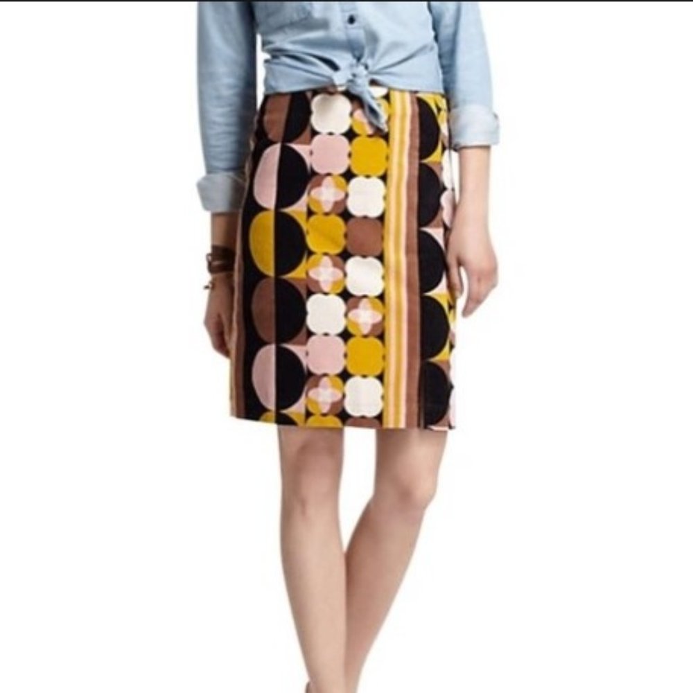 Anthro Maeve Geo Mod Skirt NWT